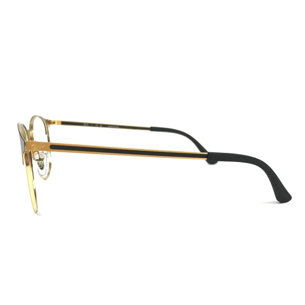 Ray-Ban Eyeglasses Frames RB6375 2890 Matte Black Gold Round Full Rim 51-18-145